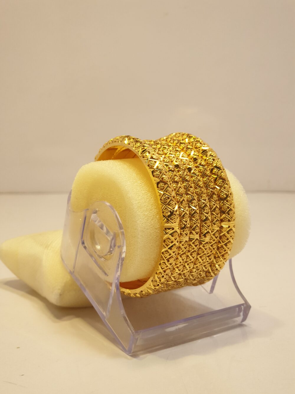 24K Gold Plated Floral Design Bangles for Pakistani Brides
