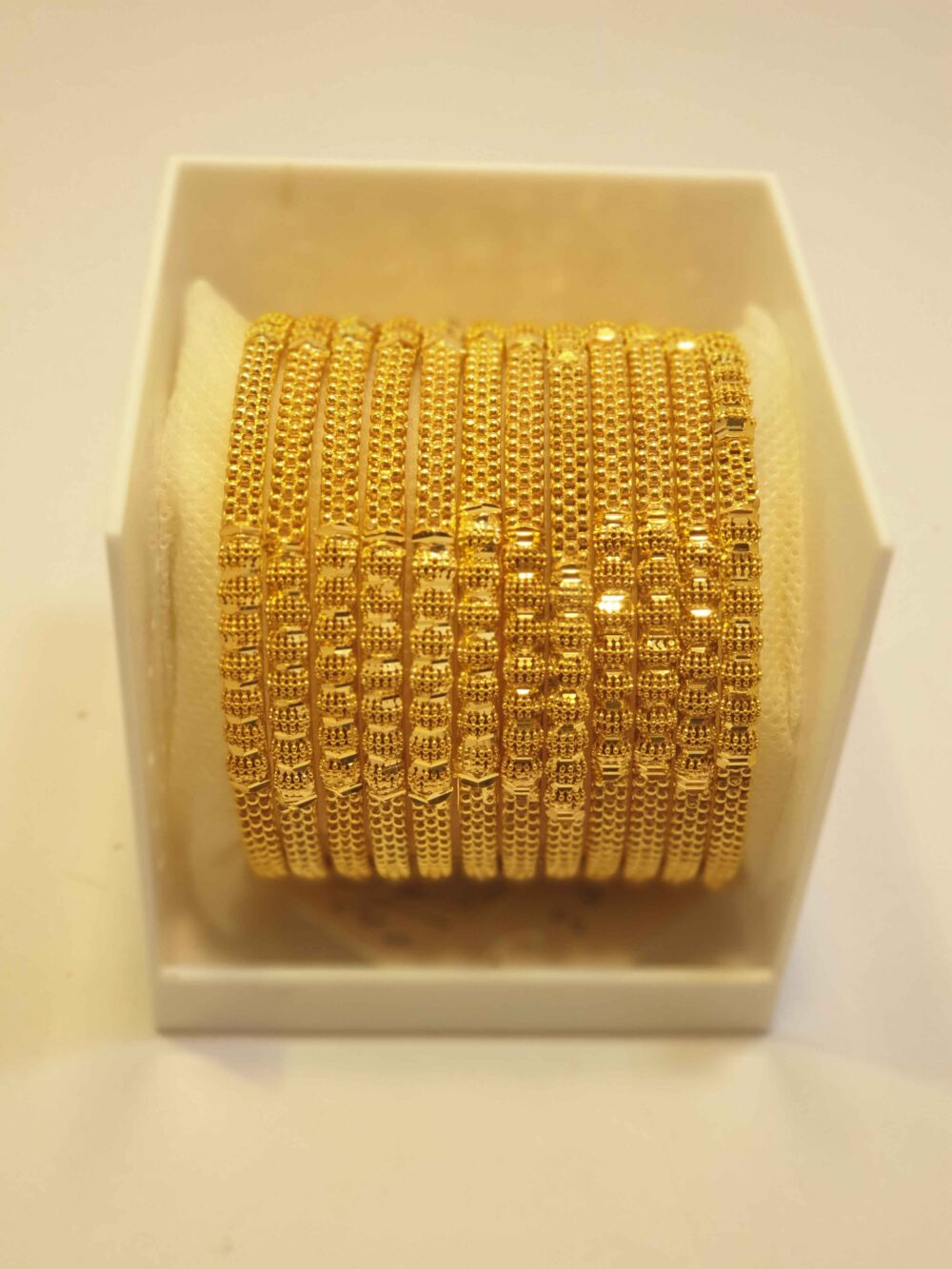 24K Gold Plated Regal Peacock Design Bridal Bangles with Intricate Kundan Detailing