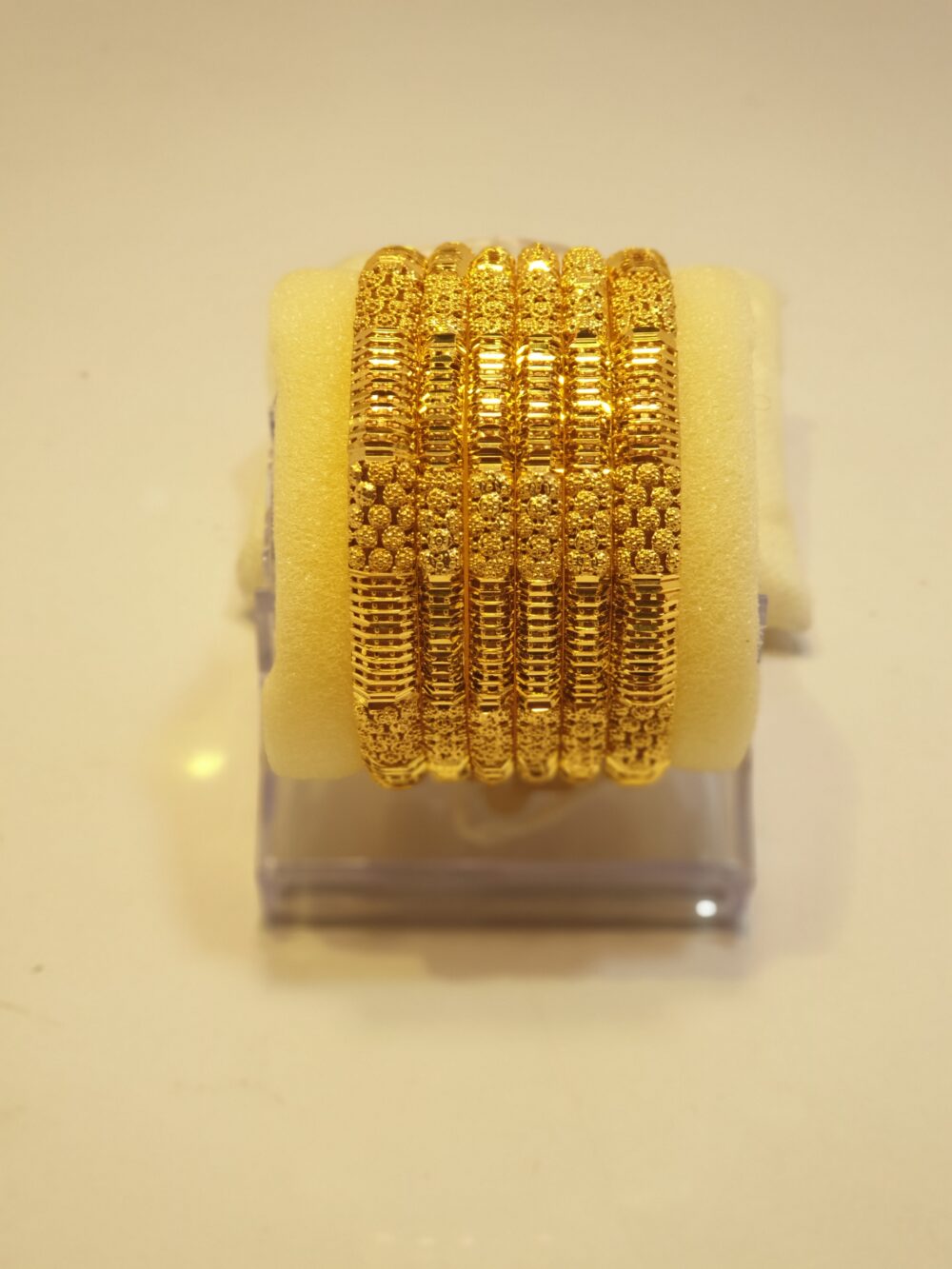 24K Gold Plated Royal Wedding Bangles with Heavy Kundan Work