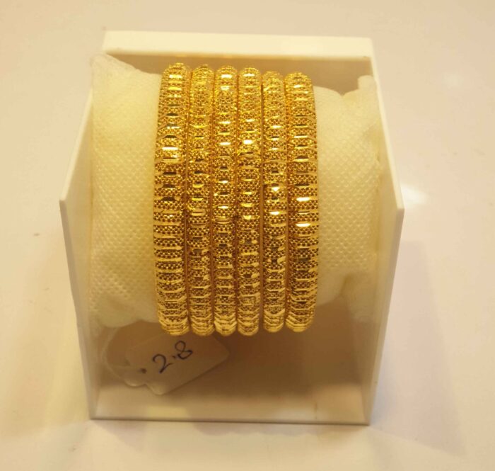 Imperial 24K Gold Plated Mughal Garden Bridal Bangles with Kundan & Meenakari